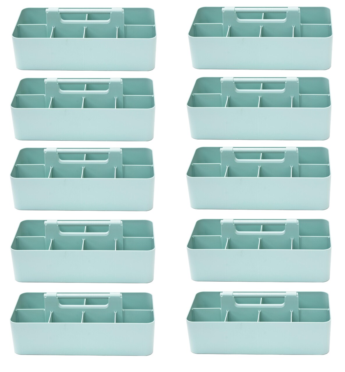 Enjoy Organizer Portable Caddy with Handle – 8-Compartment Storage Bin with Removable Dividers for Office, Crafts, and Home – Made in USA